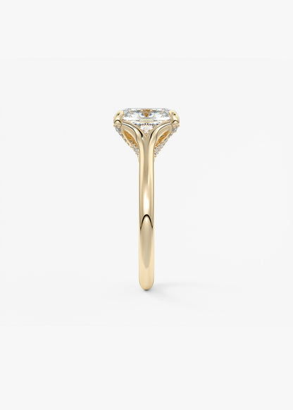 Oval Solitaire With Raised Basket Gallery Lab Grown Diamond Engagement Ring
