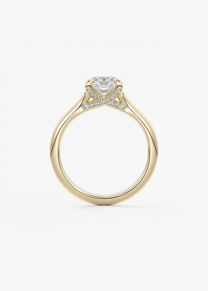 Oval Solitaire With Raised Basket Gallery Lab Grown Diamond Engagement Ring