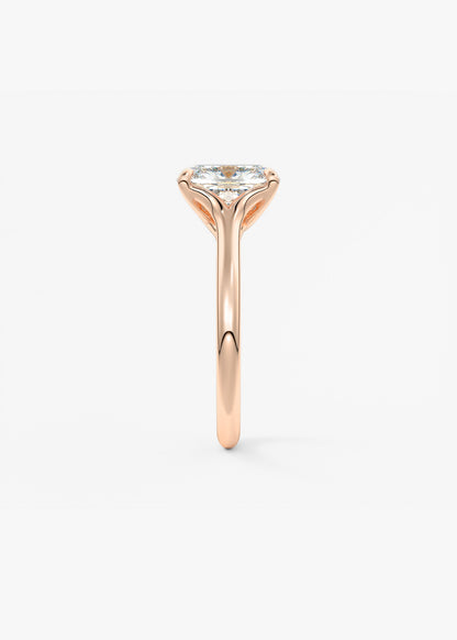 Oval Solitaire With Raised Basket Gallery Lab Grown Diamond Engagement Ring