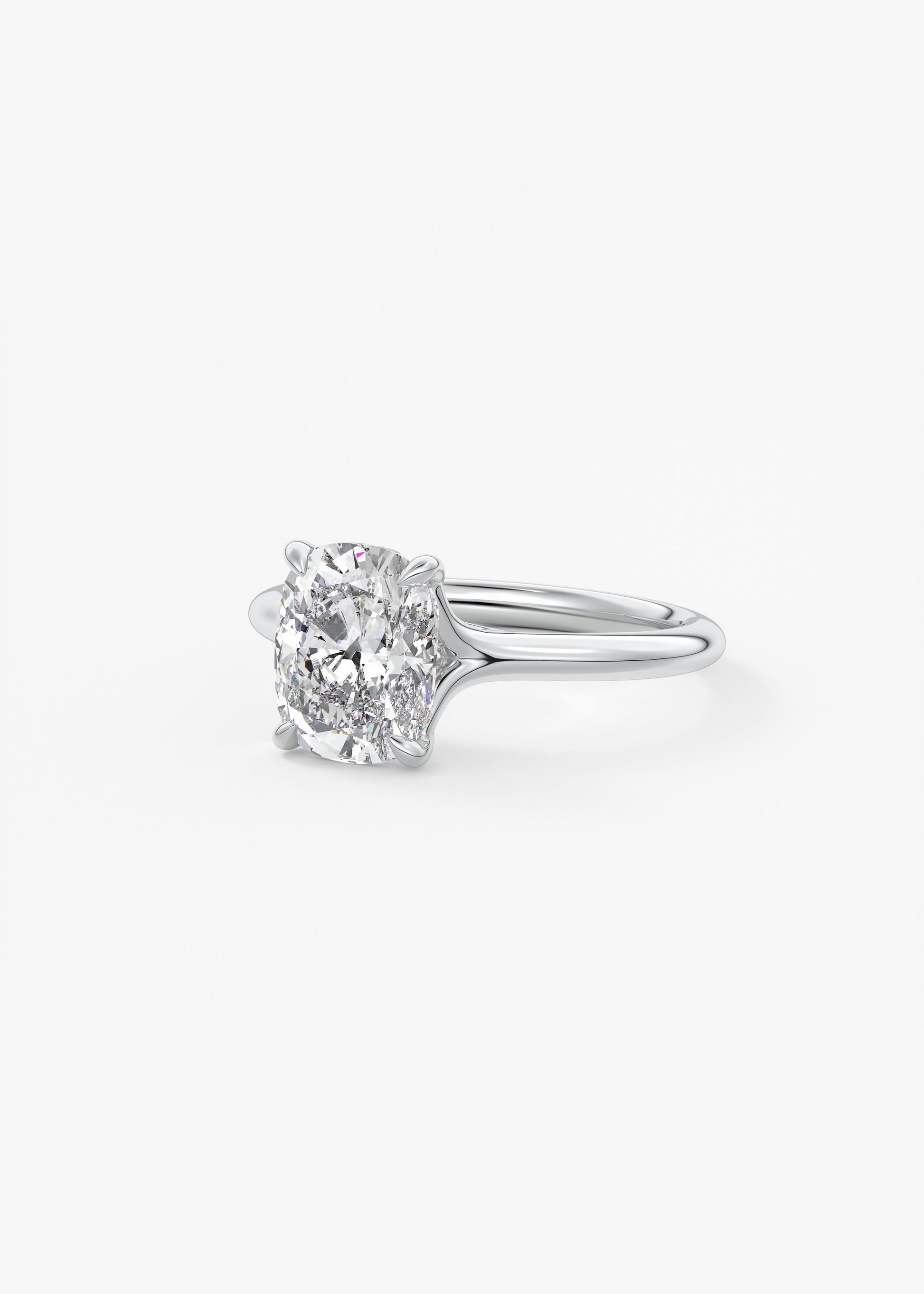 Oval Solitaire With Raised Basket Gallery Lab Grown Diamond Engagement Ring