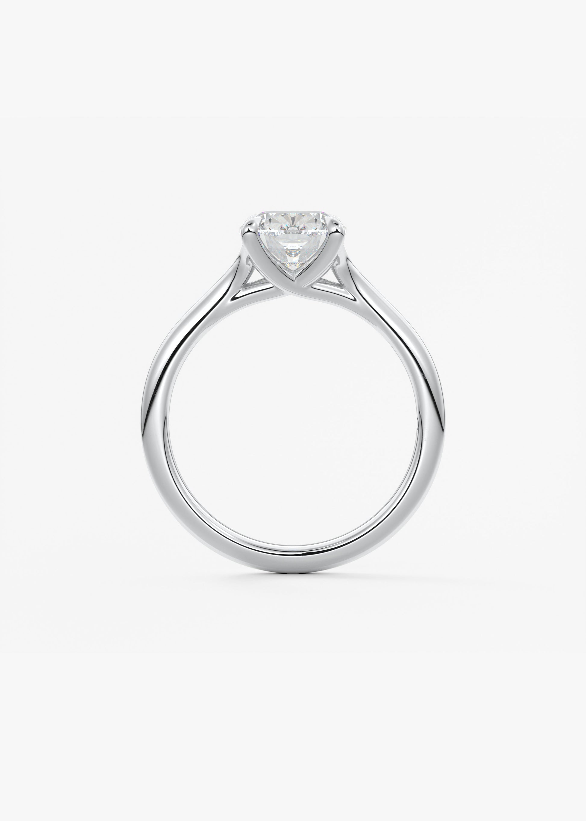 Oval Solitaire With Raised Basket Gallery Lab Grown Diamond Engagement Ring
