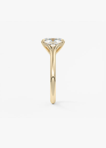 Oval Solitaire With Raised Basket Gallery Lab Grown Diamond Engagement Ring