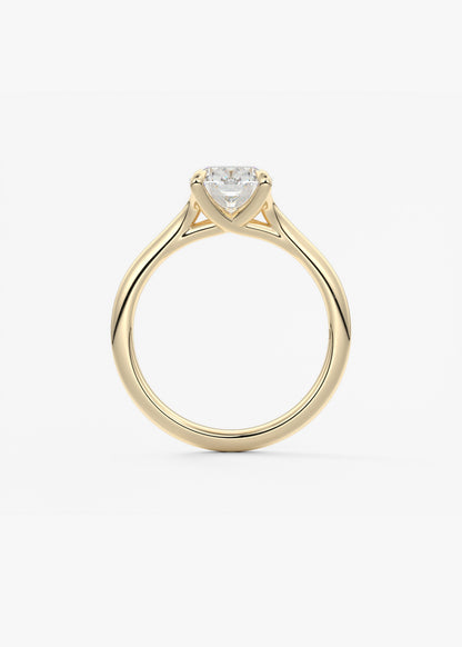 Oval Solitaire With Raised Basket Gallery Lab Grown Diamond Engagement Ring