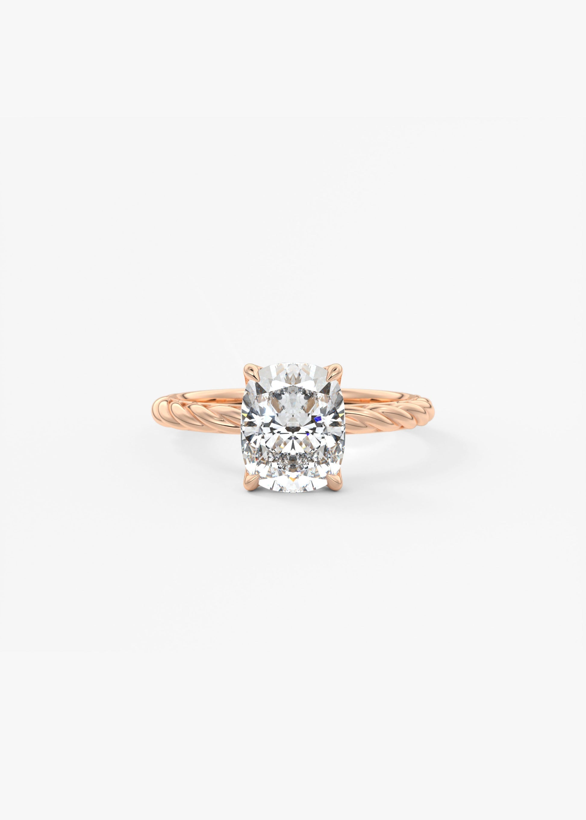 Oval Solitaire With Raised Basket Gallery Lab Grown Diamond Engagement Ring