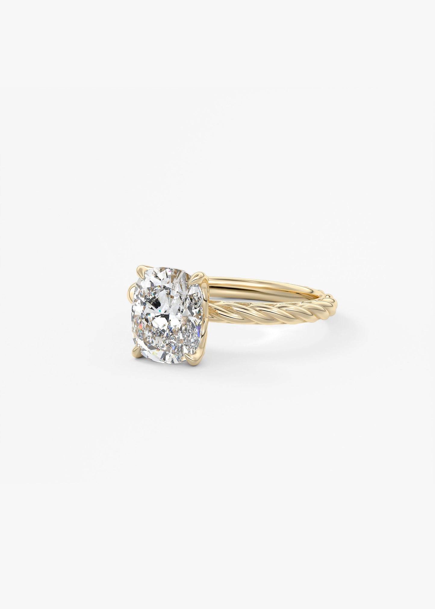 Oval Solitaire With Raised Basket Gallery Lab Grown Diamond Engagement Ring