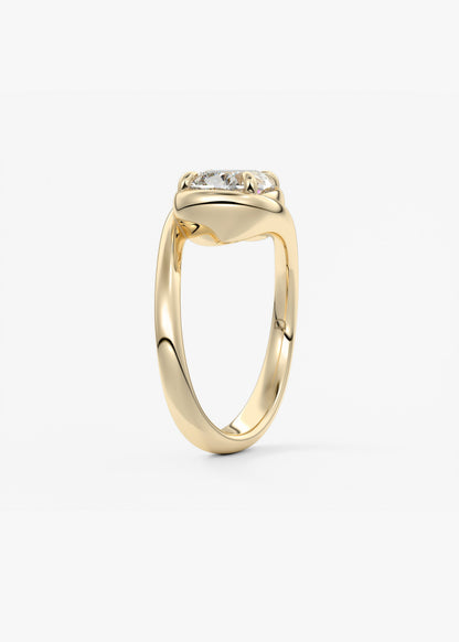 Oval Solitaire With Raised Basket Gallery Lab Grown Diamond Engagement Ring