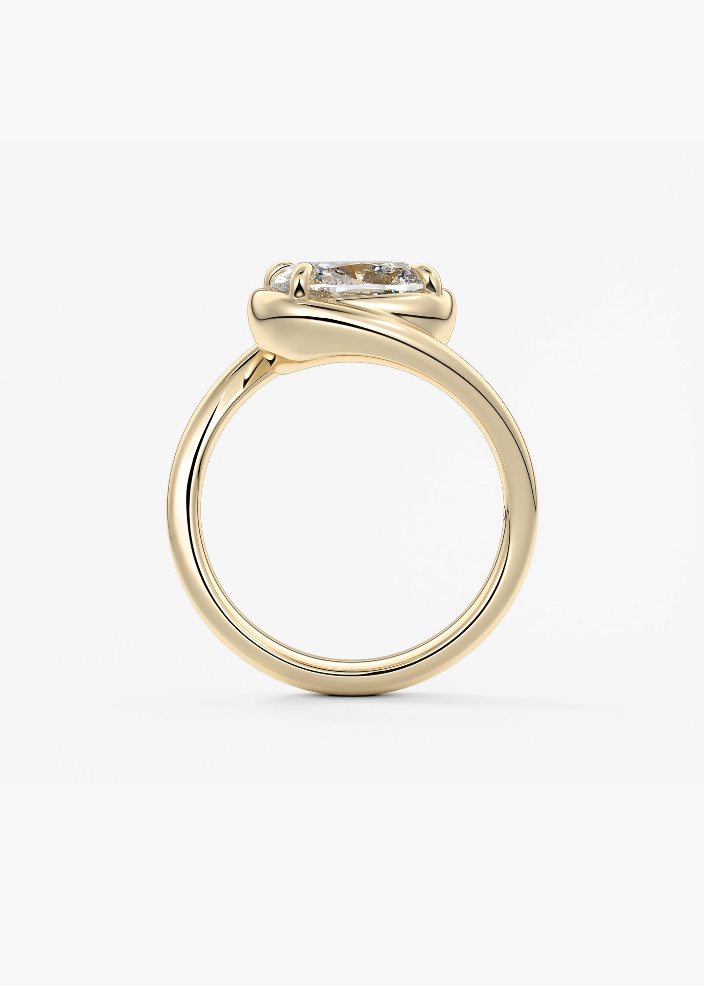 Oval Solitaire With Raised Basket Gallery Lab Grown Diamond Engagement Ring