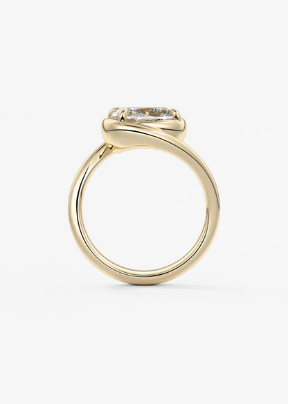 Oval Solitaire With Raised Basket Gallery Lab Grown Diamond Engagement Ring