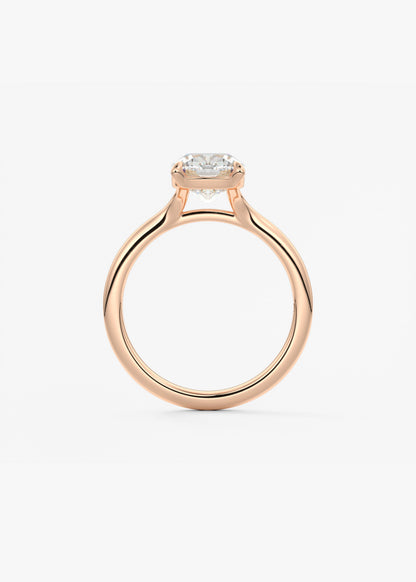 Oval Solitaire With Raised Basket Gallery Lab Grown Diamond Engagement Ring