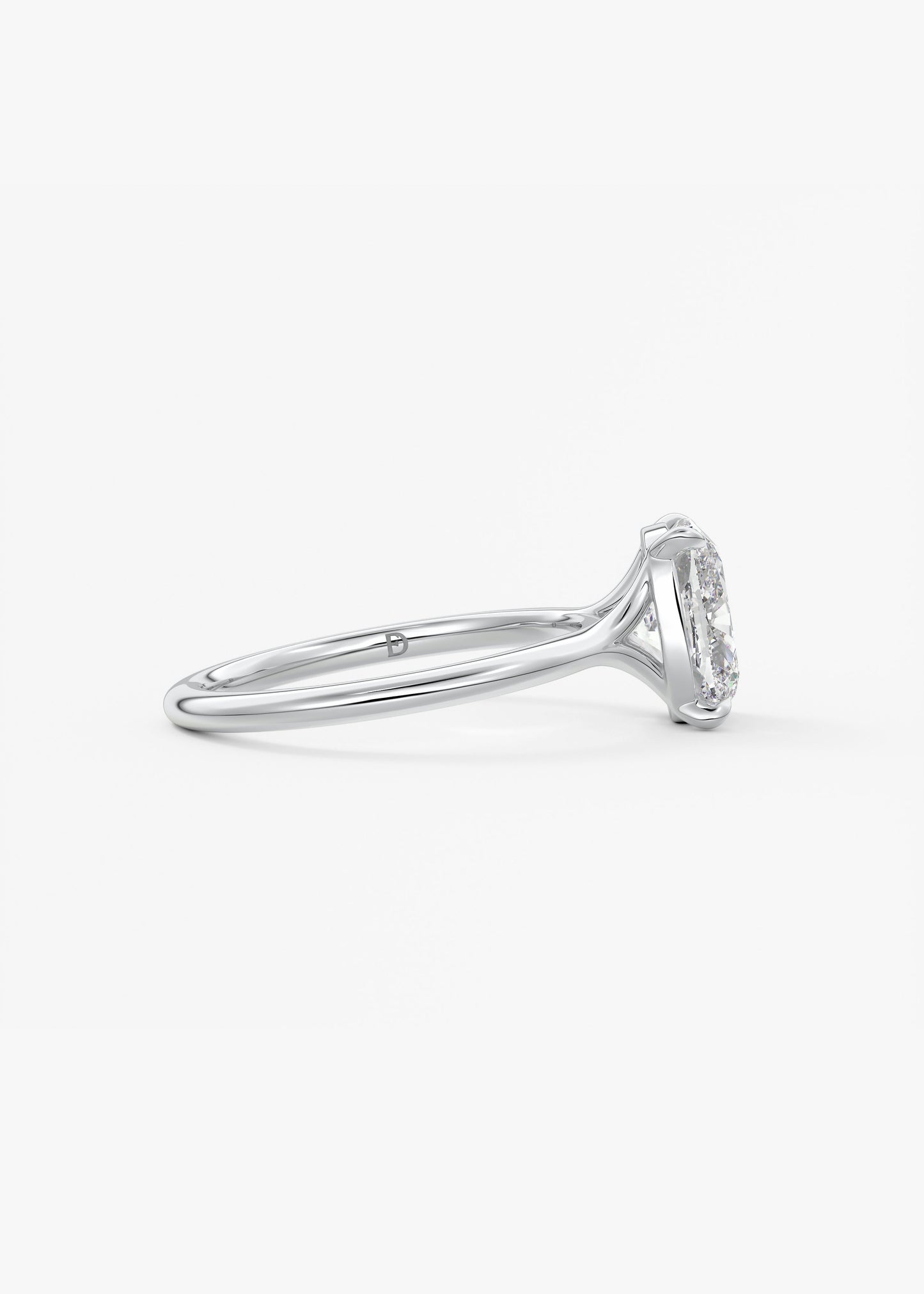 Oval Solitaire With Raised Basket Gallery Lab Grown Diamond Engagement Ring