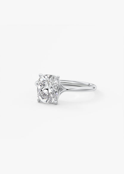 Oval Solitaire With Raised Basket Gallery Lab Grown Diamond Engagement Ring
