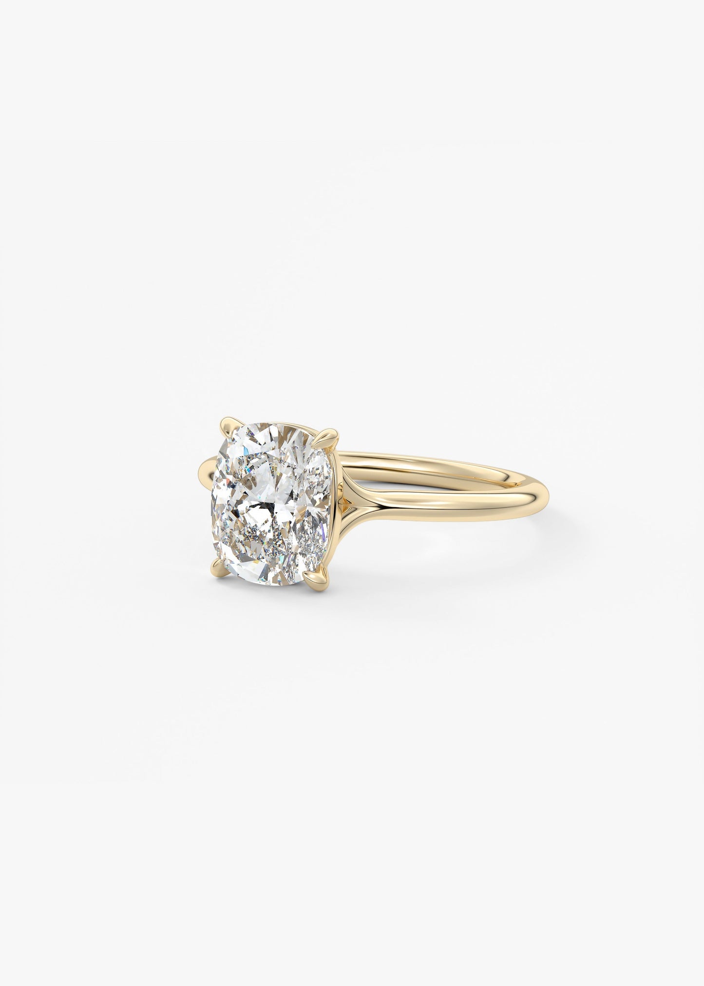 Oval Solitaire With Raised Basket Gallery Lab Grown Diamond Engagement Ring