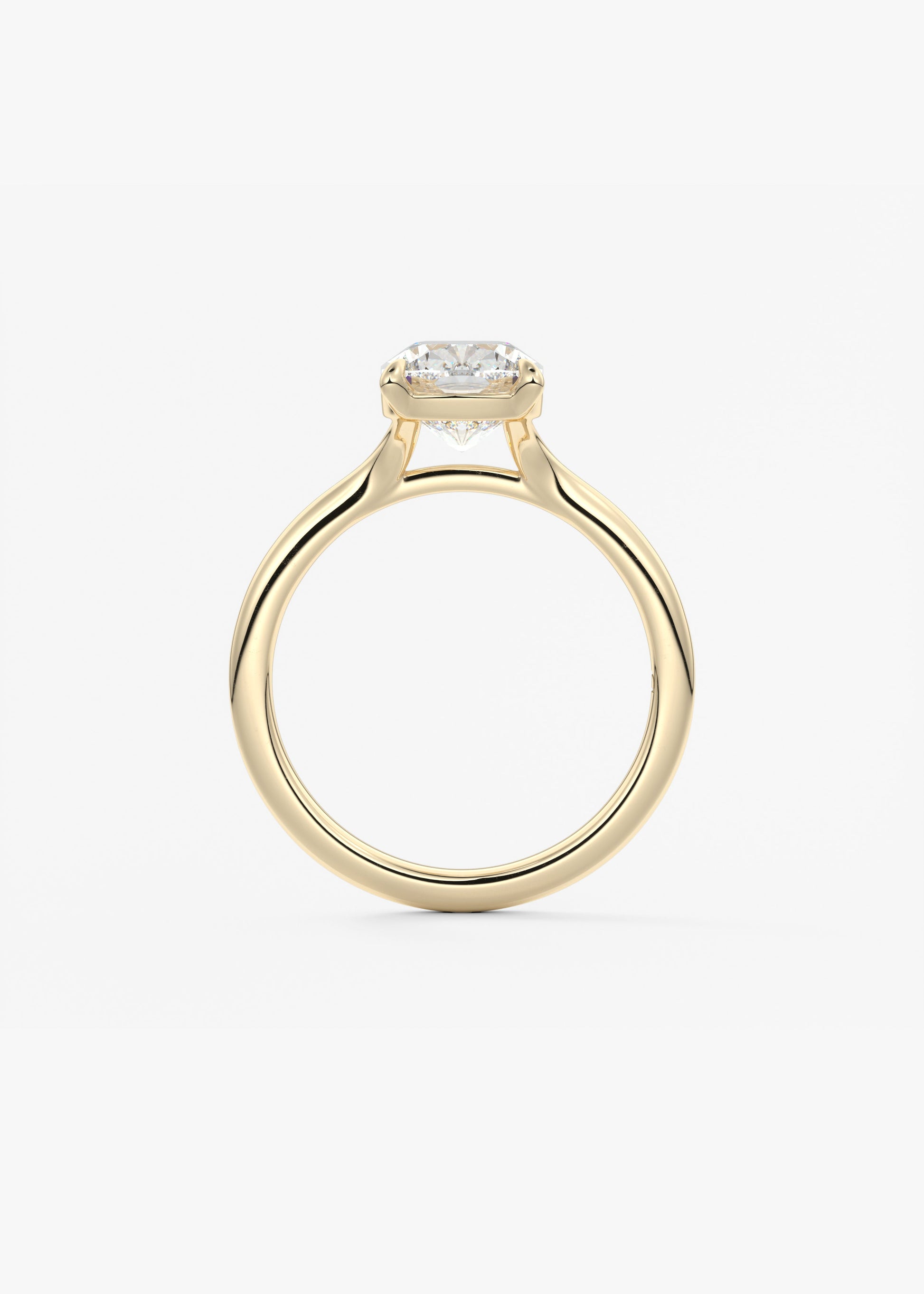 Oval Solitaire With Raised Basket Gallery Lab Grown Diamond Engagement Ring
