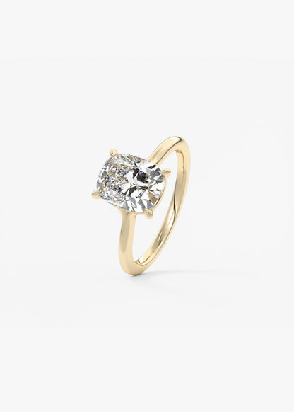 Oval Solitaire With Raised Basket Gallery Lab Grown Diamond Engagement Ring