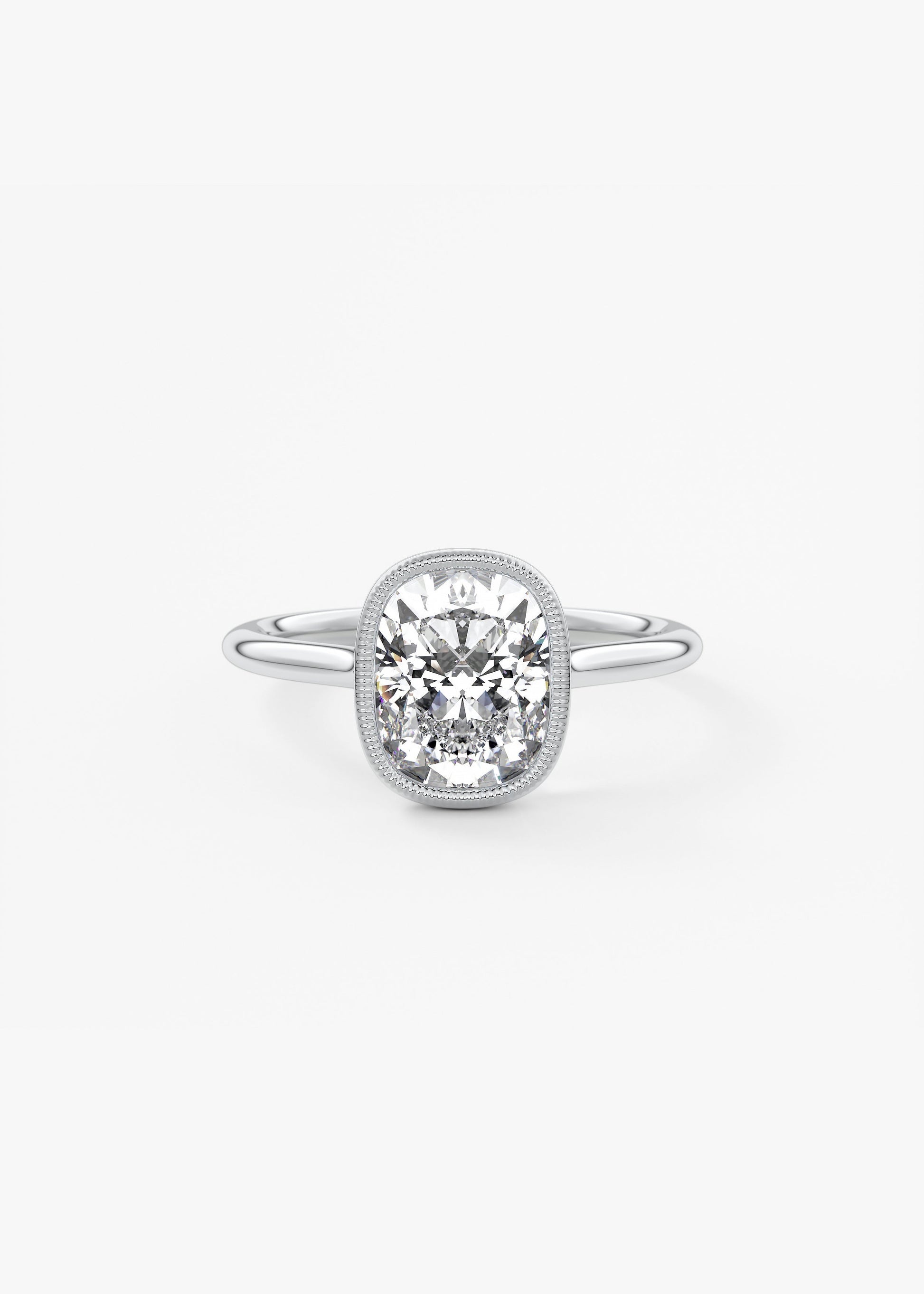 Oval Solitaire With Raised Basket Gallery Lab Grown Diamond Engagement Ring