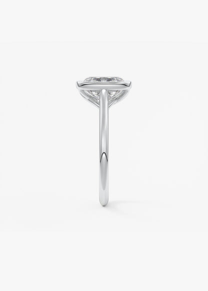 Oval Solitaire With Raised Basket Gallery Lab Grown Diamond Engagement Ring