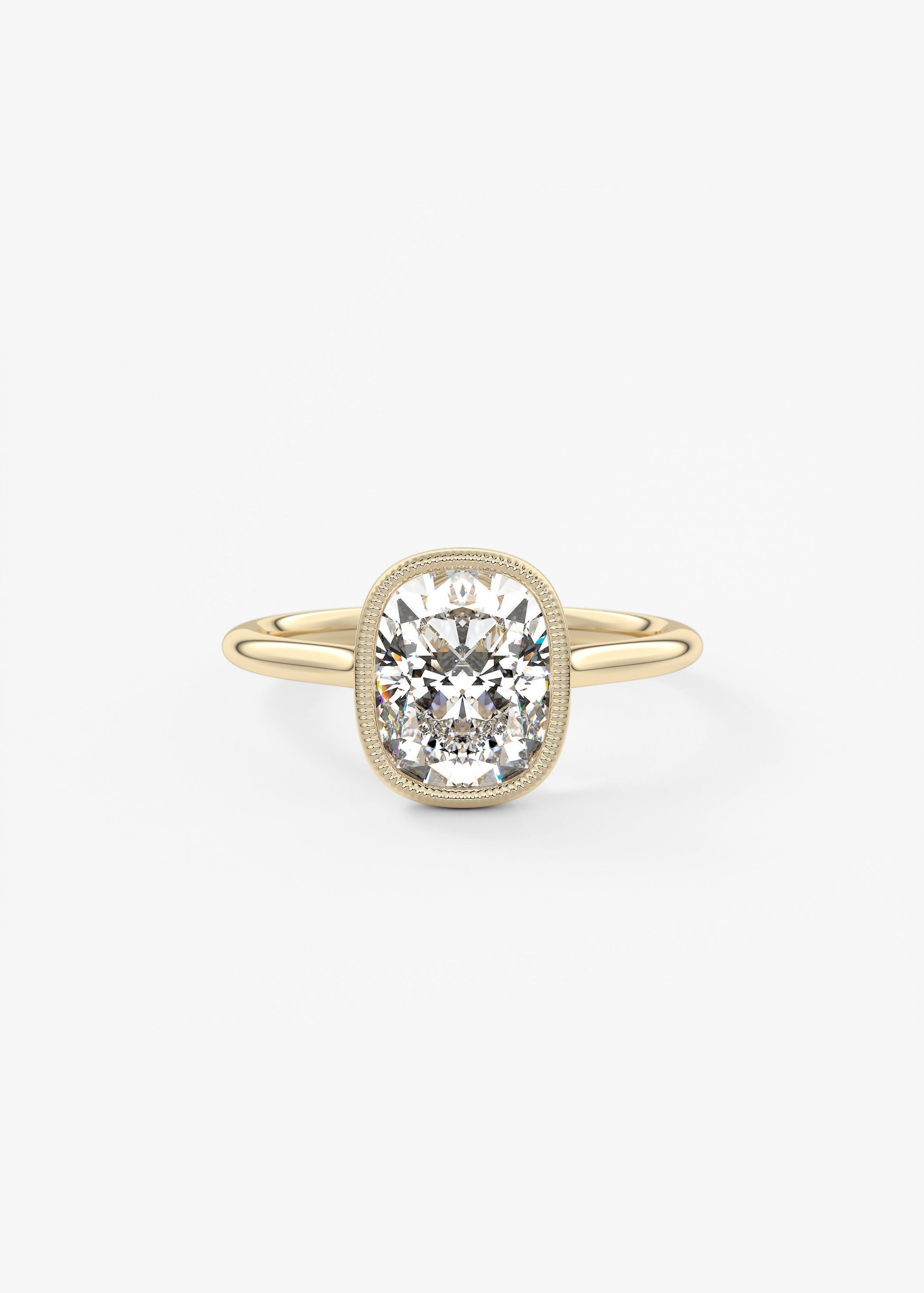 Oval Solitaire With Raised Basket Gallery Lab Grown Diamond Engagement Ring