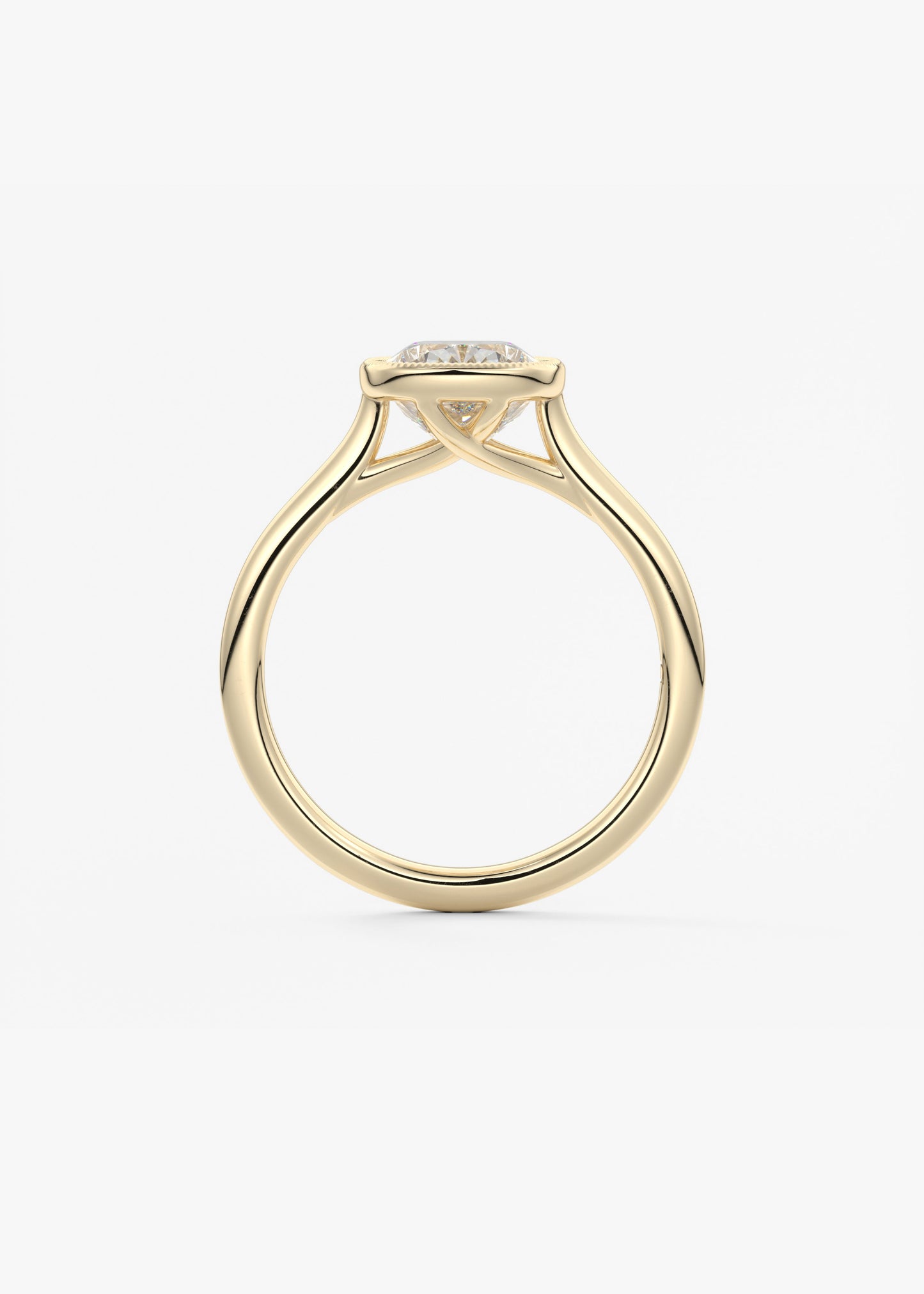 Oval Solitaire With Raised Basket Gallery Lab Grown Diamond Engagement Ring