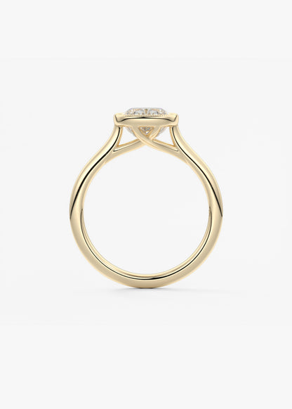 Oval Solitaire With Raised Basket Gallery Lab Grown Diamond Engagement Ring