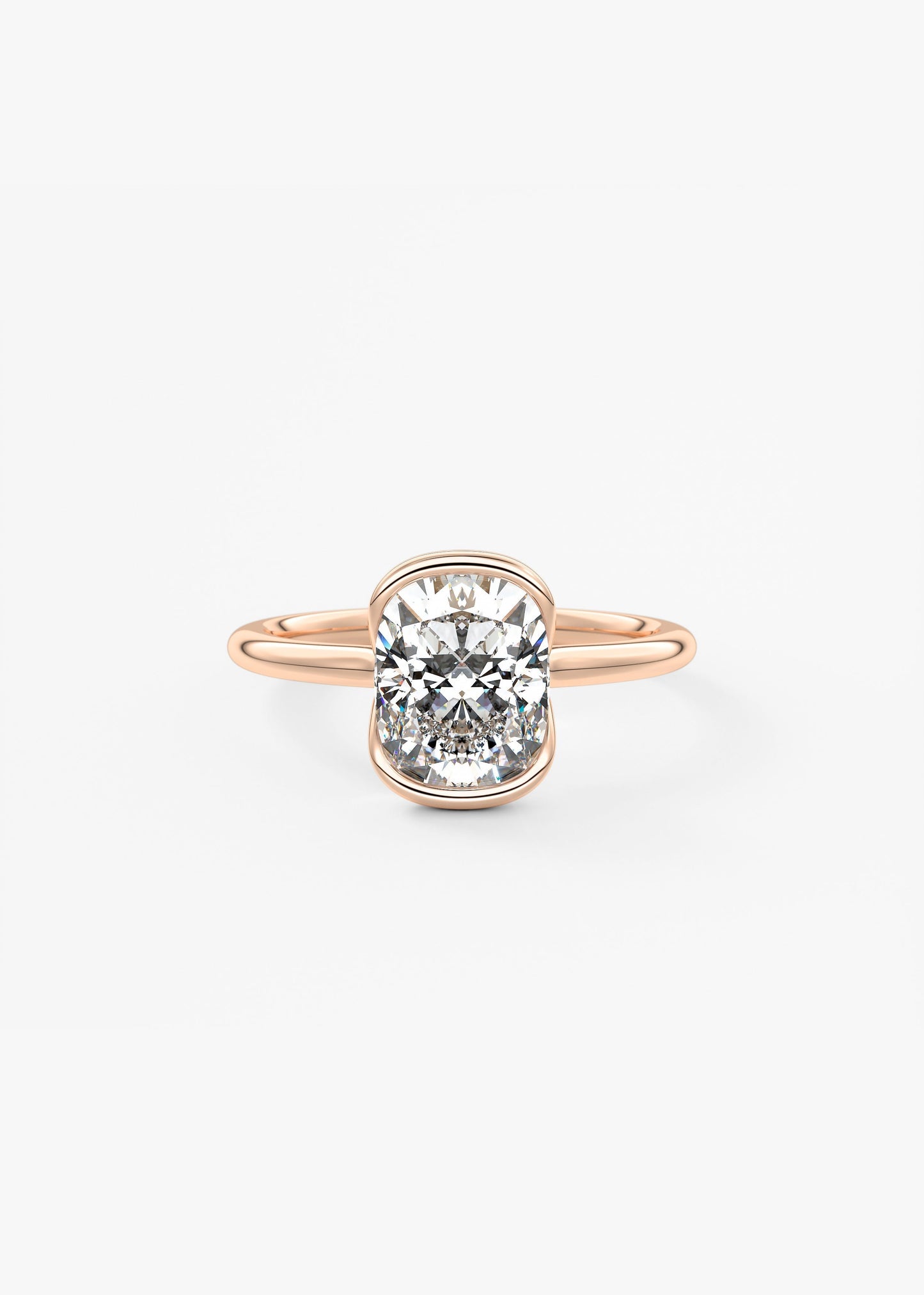 Oval Solitaire With Raised Basket Gallery Lab Grown Diamond Engagement Ring