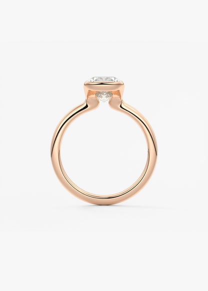 Oval Solitaire With Raised Basket Gallery Lab Grown Diamond Engagement Ring