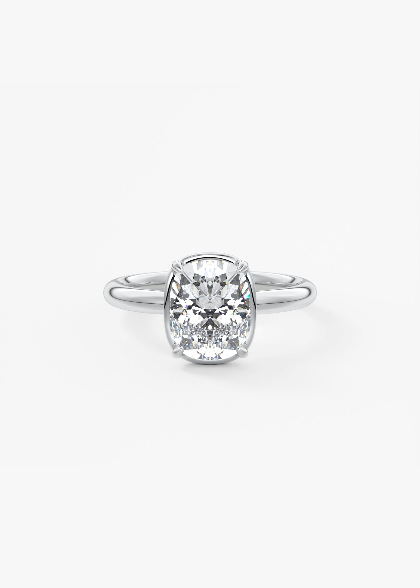 Oval Solitaire With Raised Basket Gallery Lab Grown Diamond Engagement Ring