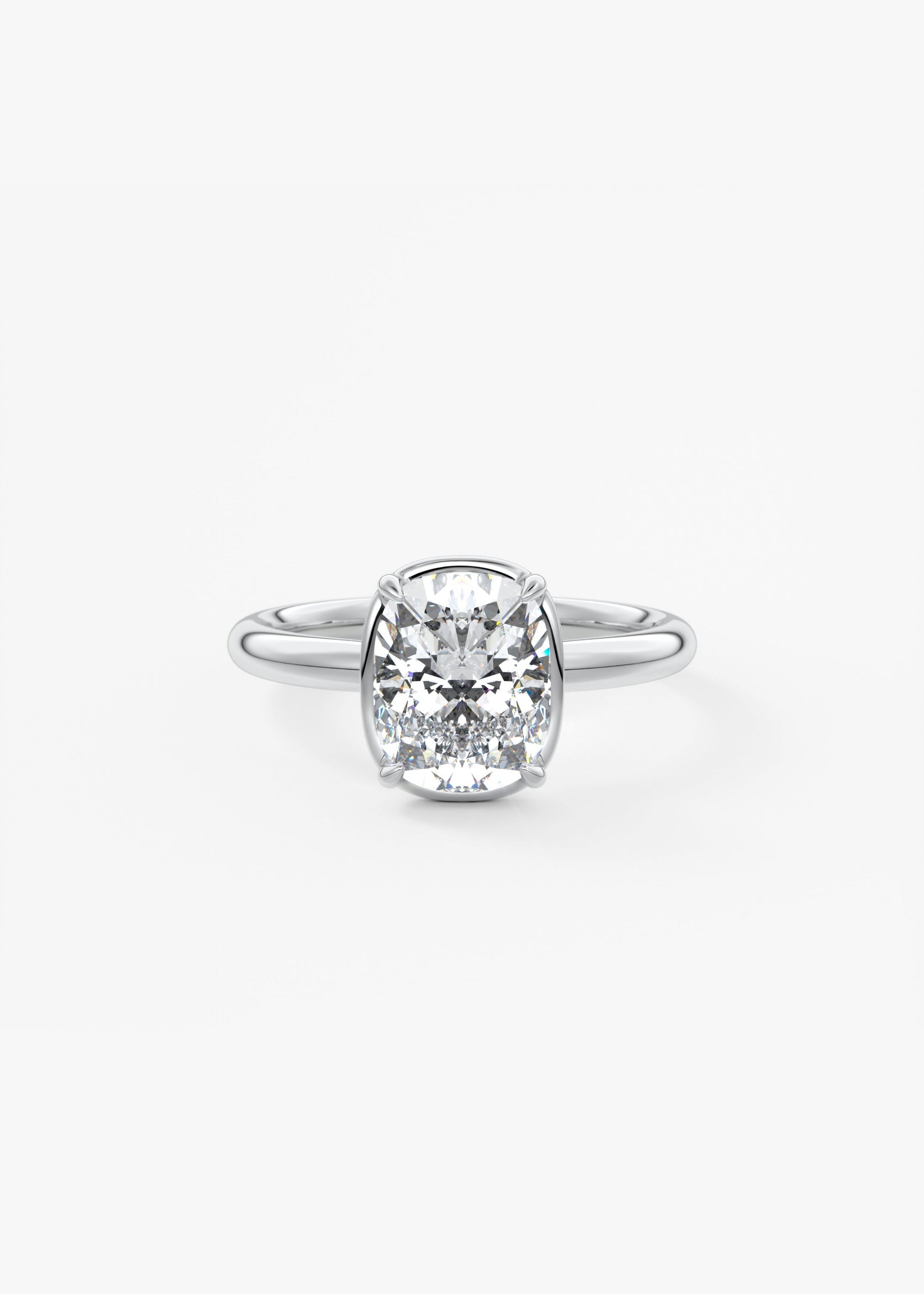 Oval Solitaire With Raised Basket Gallery Lab Grown Diamond Engagement Ring