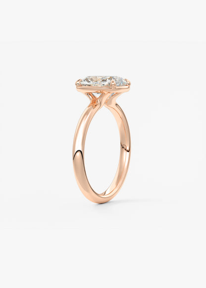 Oval Solitaire With Raised Basket Gallery Lab Grown Diamond Engagement Ring