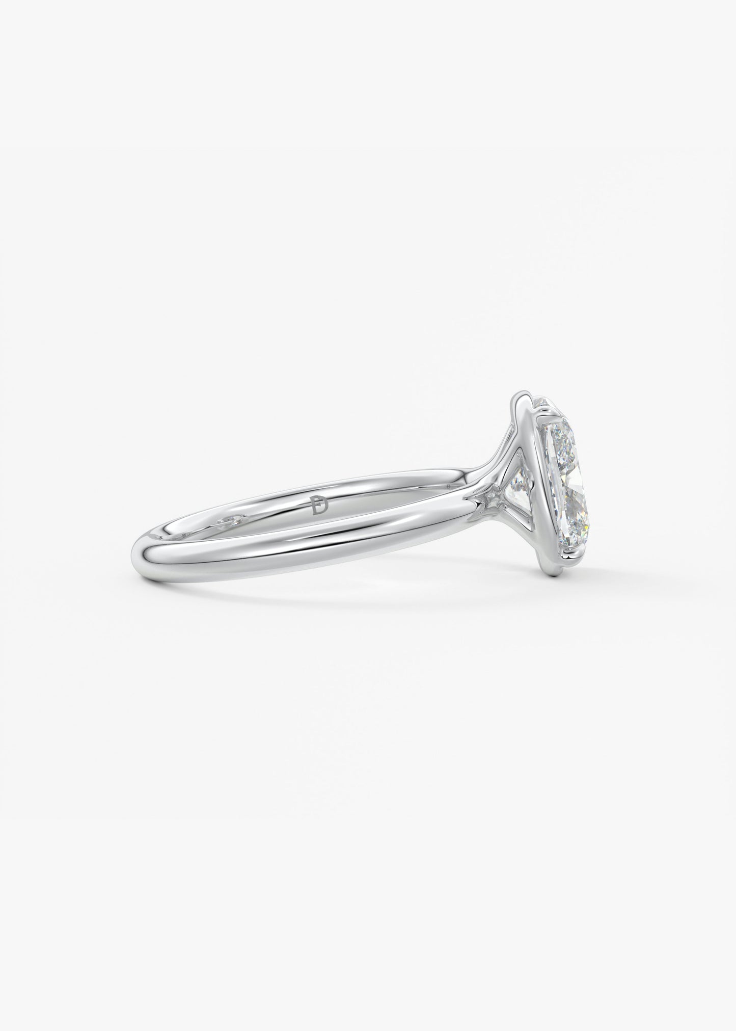 Oval Solitaire With Raised Basket Gallery Lab Grown Diamond Engagement Ring