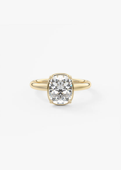 Oval Solitaire With Raised Basket Gallery Lab Grown Diamond Engagement Ring