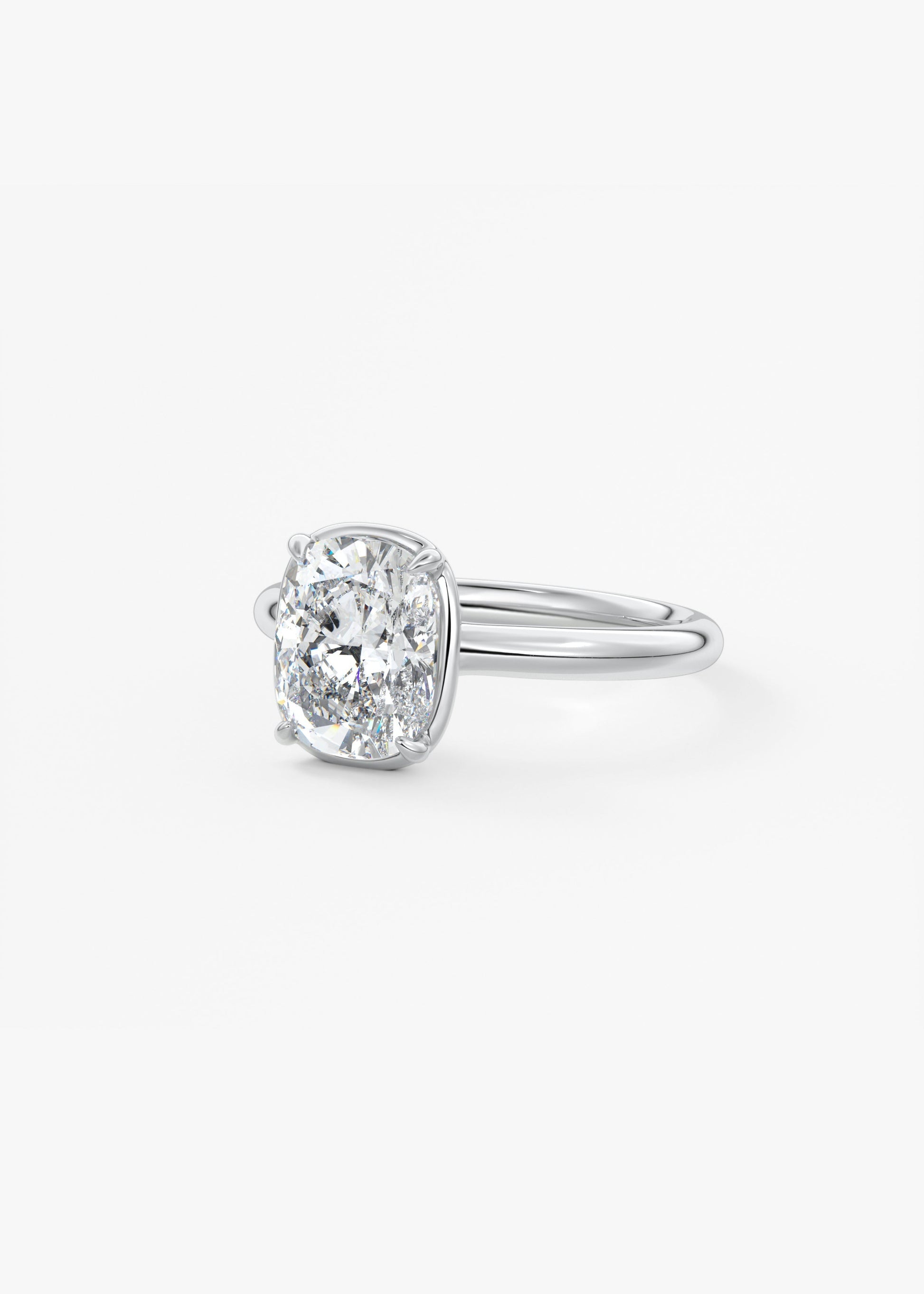 Oval Solitaire With Raised Basket Gallery Lab Grown Diamond Engagement Ring