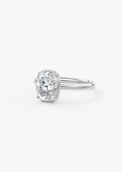 Oval Solitaire With Raised Basket Gallery Lab Grown Diamond Engagement Ring