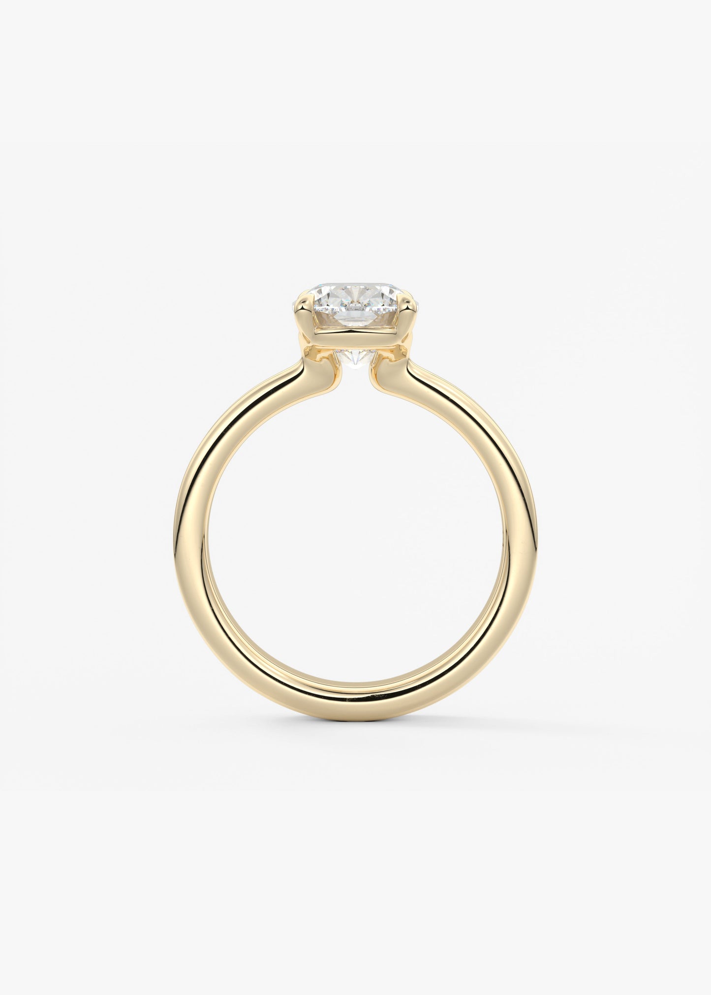 Oval Solitaire With Raised Basket Gallery Lab Grown Diamond Engagement Ring