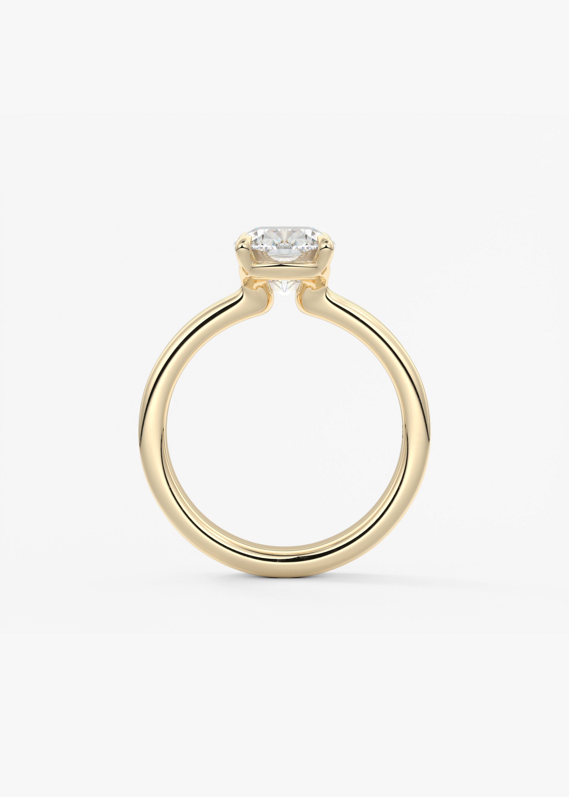 Oval Solitaire With Raised Basket Gallery Lab Grown Diamond Engagement Ring