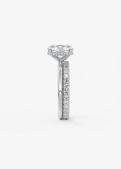 Oval Solitaire With Raised Basket Gallery Lab Grown Diamond Engagement Ring