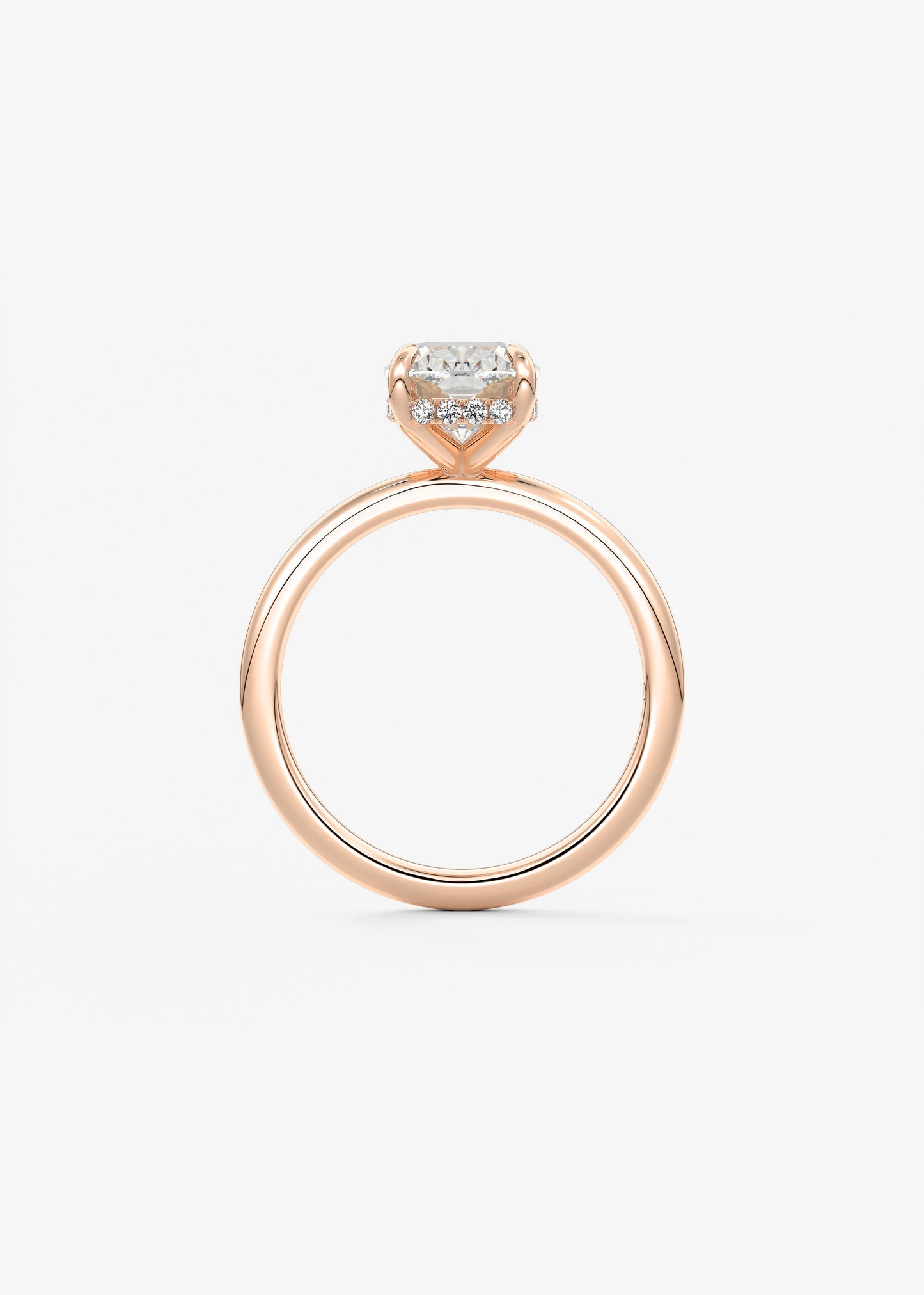 Oval Solitaire With Raised Basket Gallery Lab Grown Diamond Engagement Ring