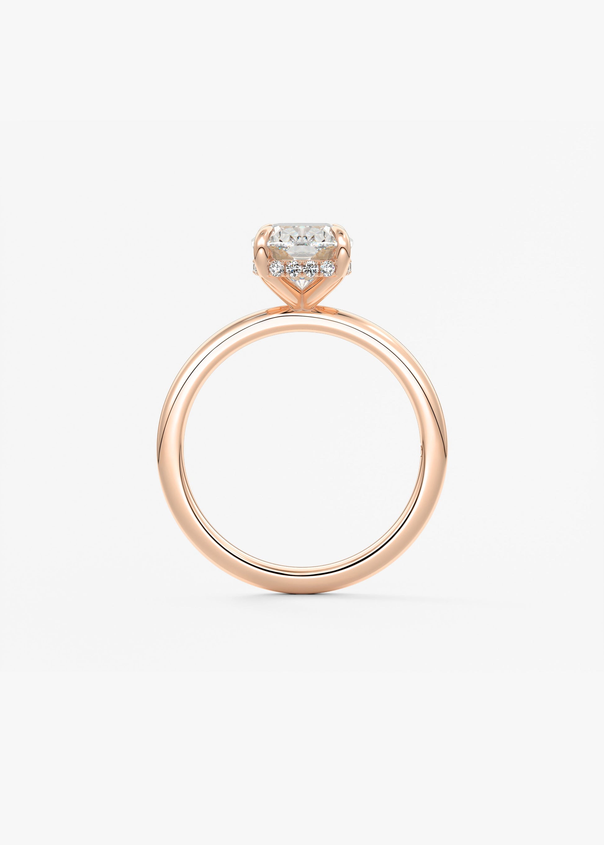Oval Solitaire With Raised Basket Gallery Lab Grown Diamond Engagement Ring