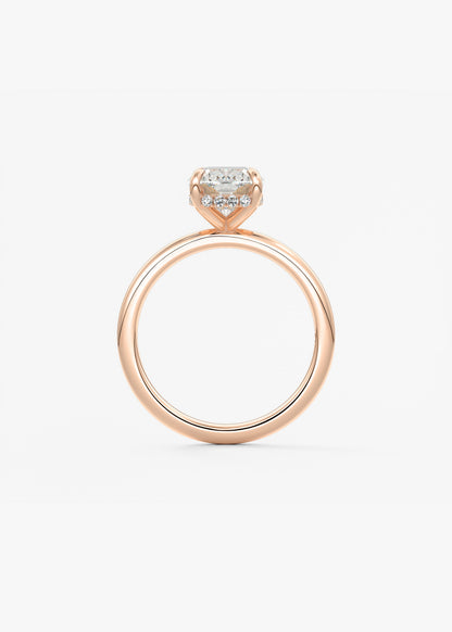 Oval Solitaire With Raised Basket Gallery Lab Grown Diamond Engagement Ring