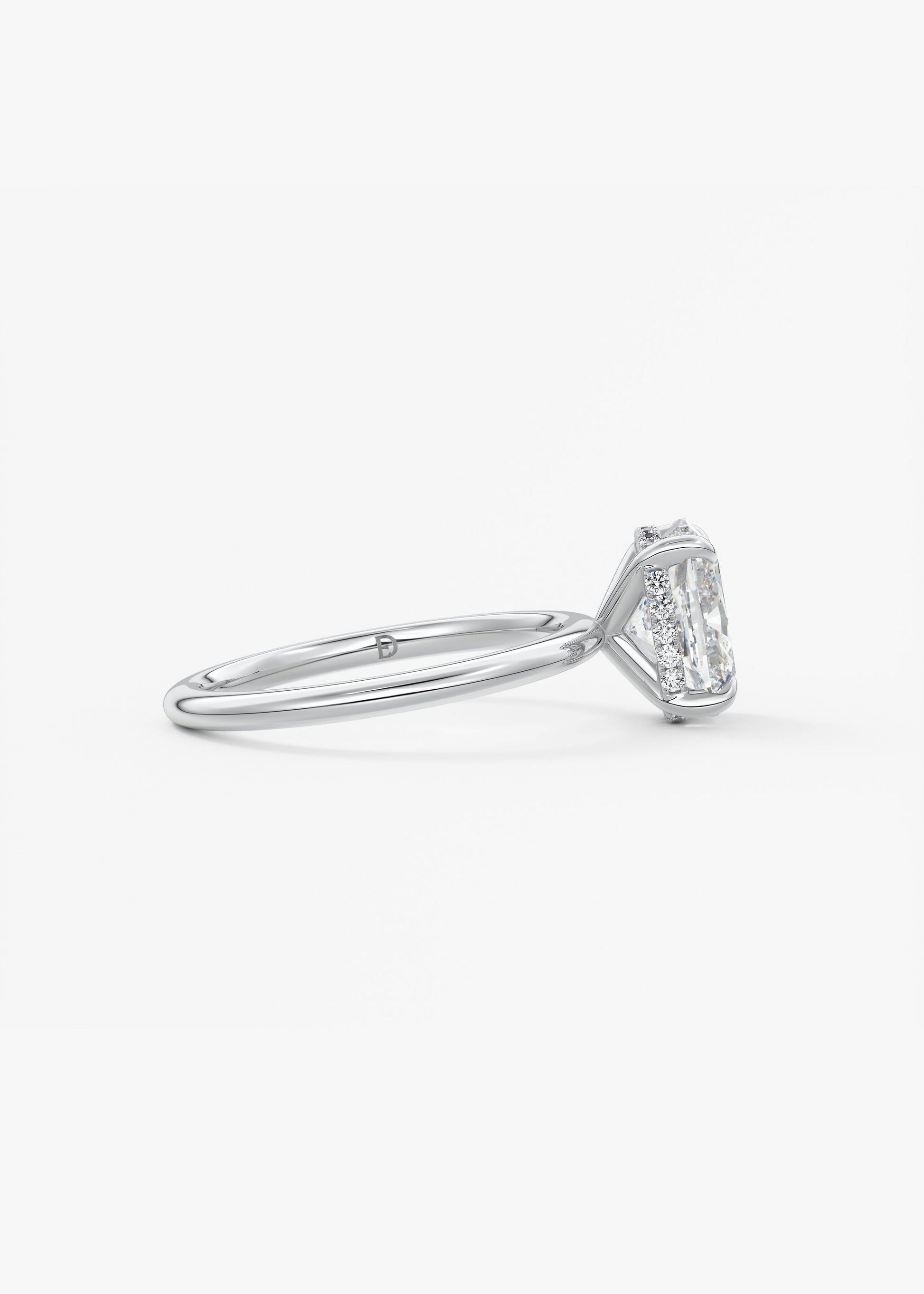 Oval Solitaire With Raised Basket Gallery Lab Grown Diamond Engagement Ring