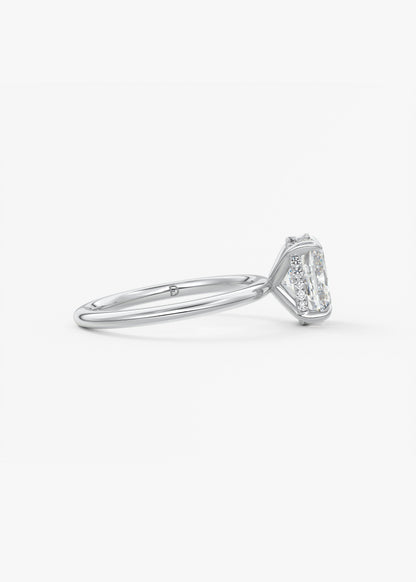 Oval Solitaire With Raised Basket Gallery Lab Grown Diamond Engagement Ring