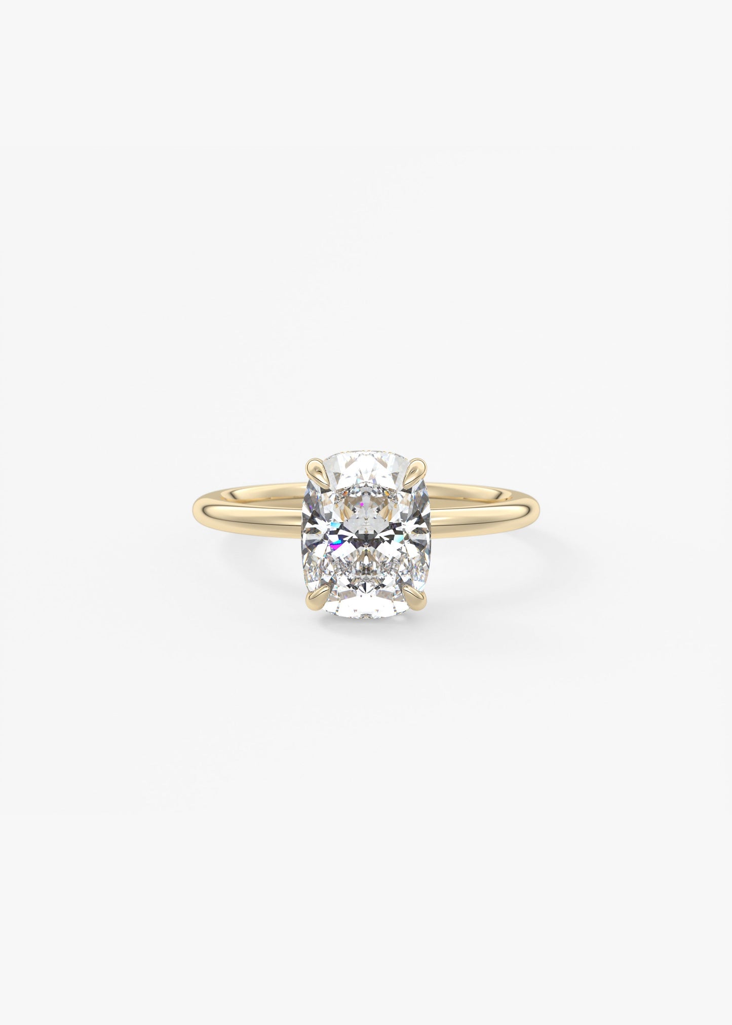 Oval Solitaire With Raised Basket Gallery Lab Grown Diamond Engagement Ring