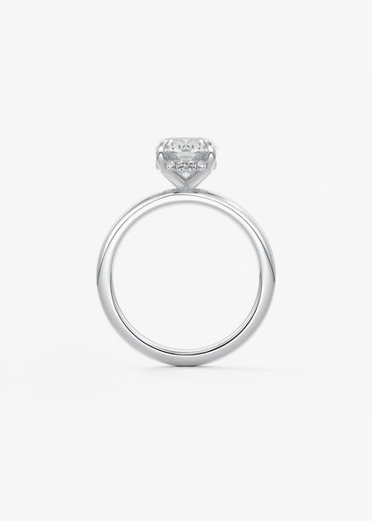 Oval Solitaire With Raised Basket Gallery Lab Grown Diamond Engagement Ring