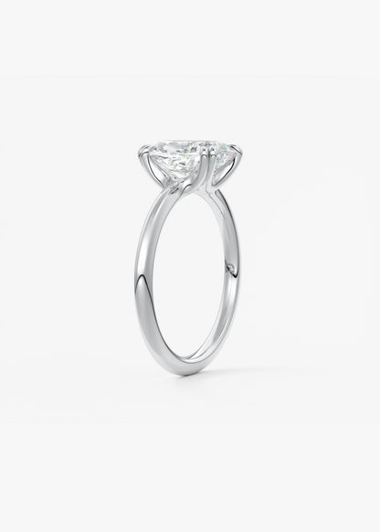 Oval Solitaire With Raised Basket Gallery Lab Grown Diamond Engagement Ring
