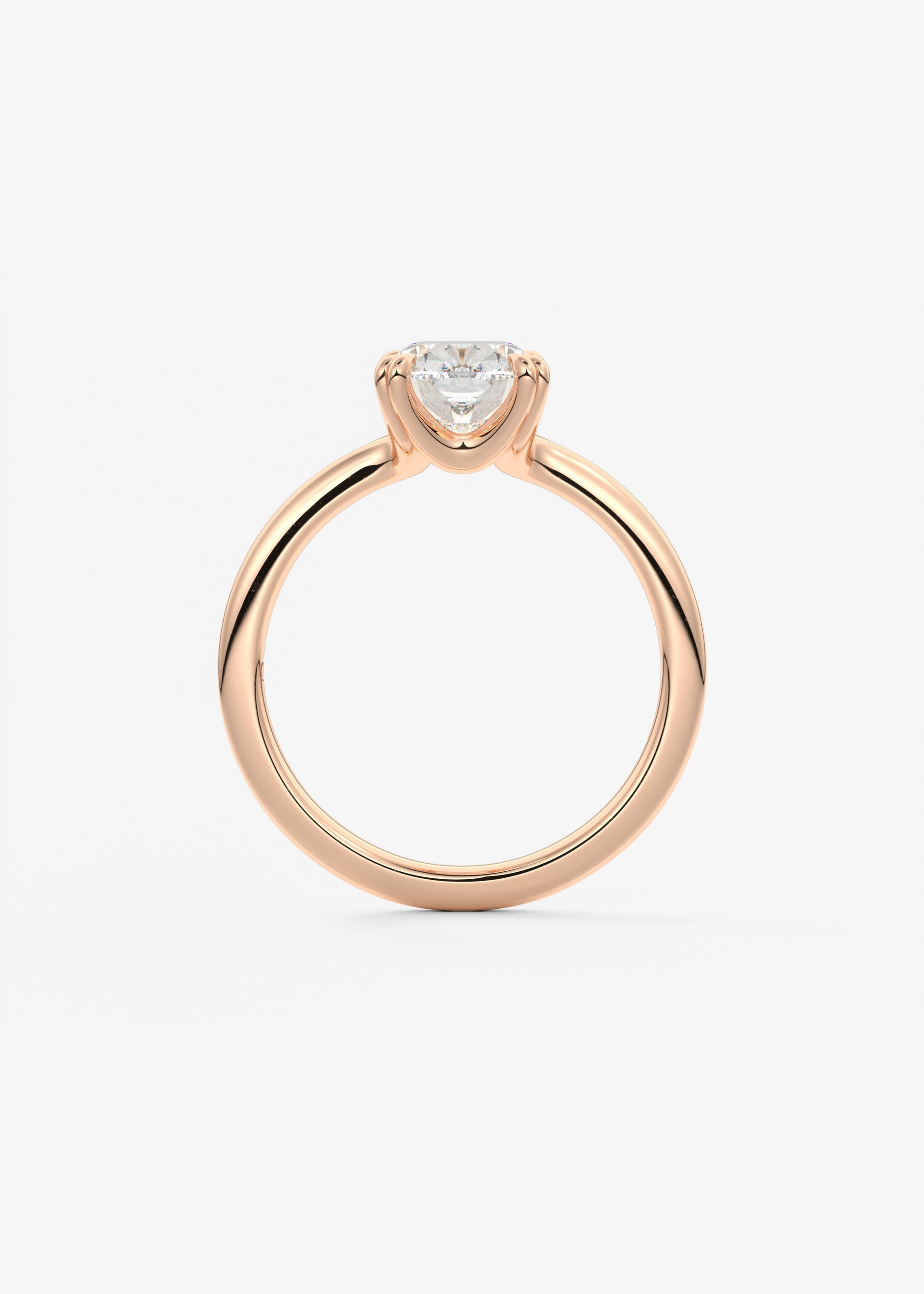 Oval Solitaire With Raised Basket Gallery Lab Grown Diamond Engagement Ring