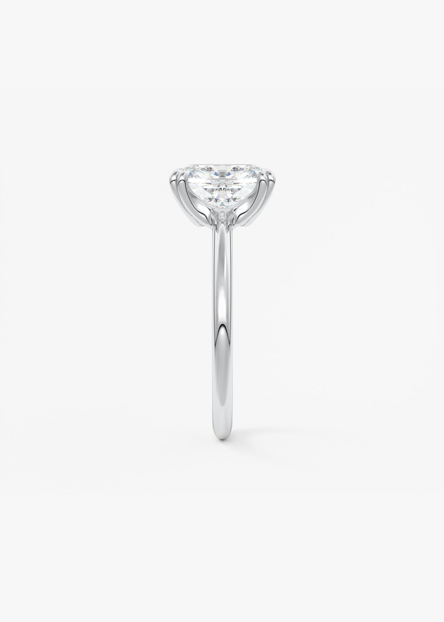 Oval Solitaire With Raised Basket Gallery Lab Grown Diamond Engagement Ring