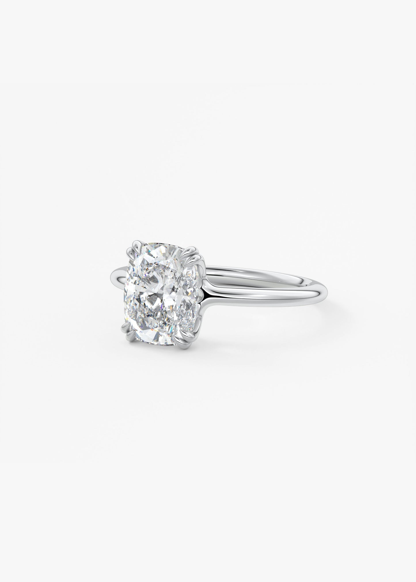 Oval Solitaire With Raised Basket Gallery Lab Grown Diamond Engagement Ring