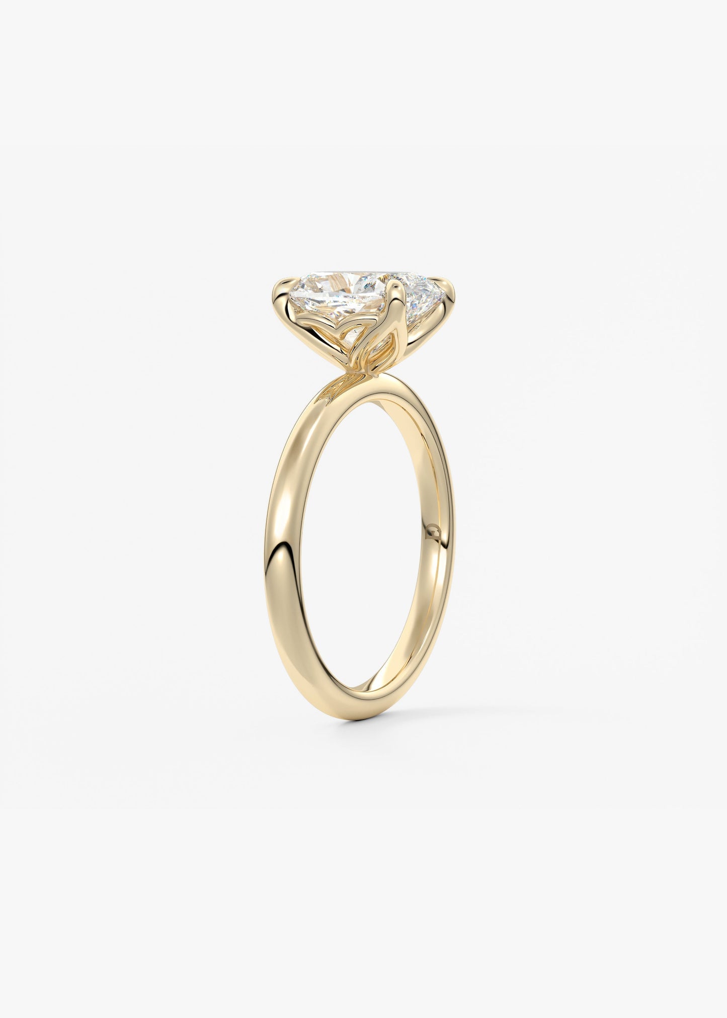 Oval Solitaire With Raised Basket Gallery Lab Grown Diamond Engagement Ring
