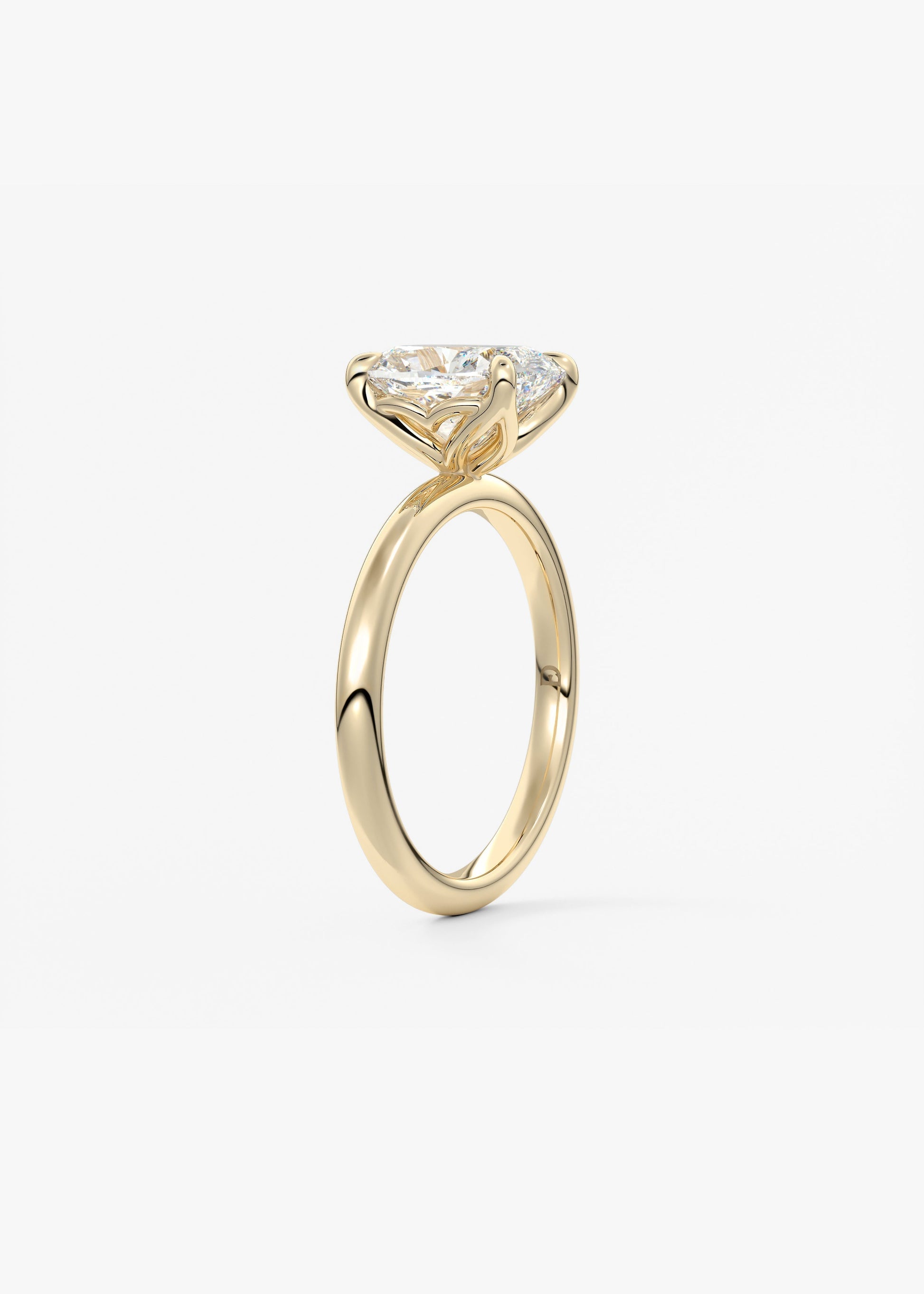 Oval Solitaire With Raised Basket Gallery Lab Grown Diamond Engagement Ring