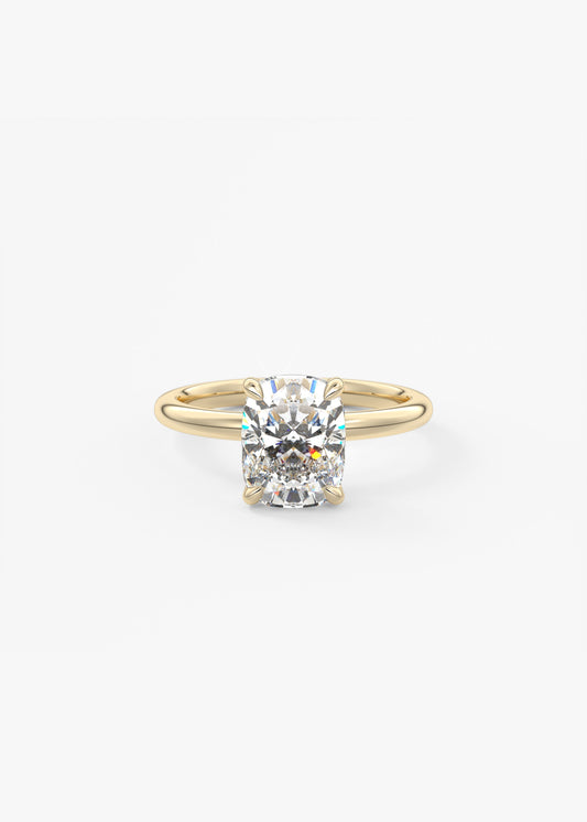 Oval Solitaire With Raised Basket Gallery Lab Grown Diamond Engagement Ring