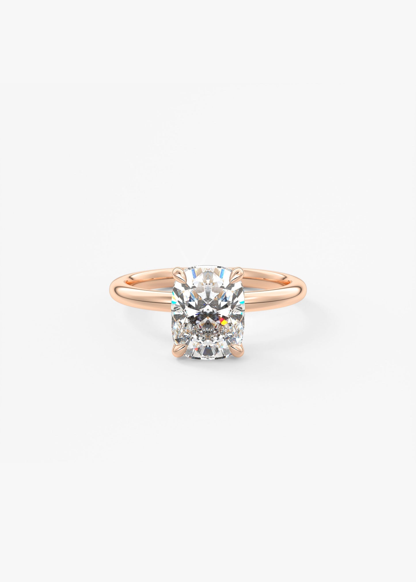 Oval Solitaire With Raised Basket Gallery Lab Grown Diamond Engagement Ring